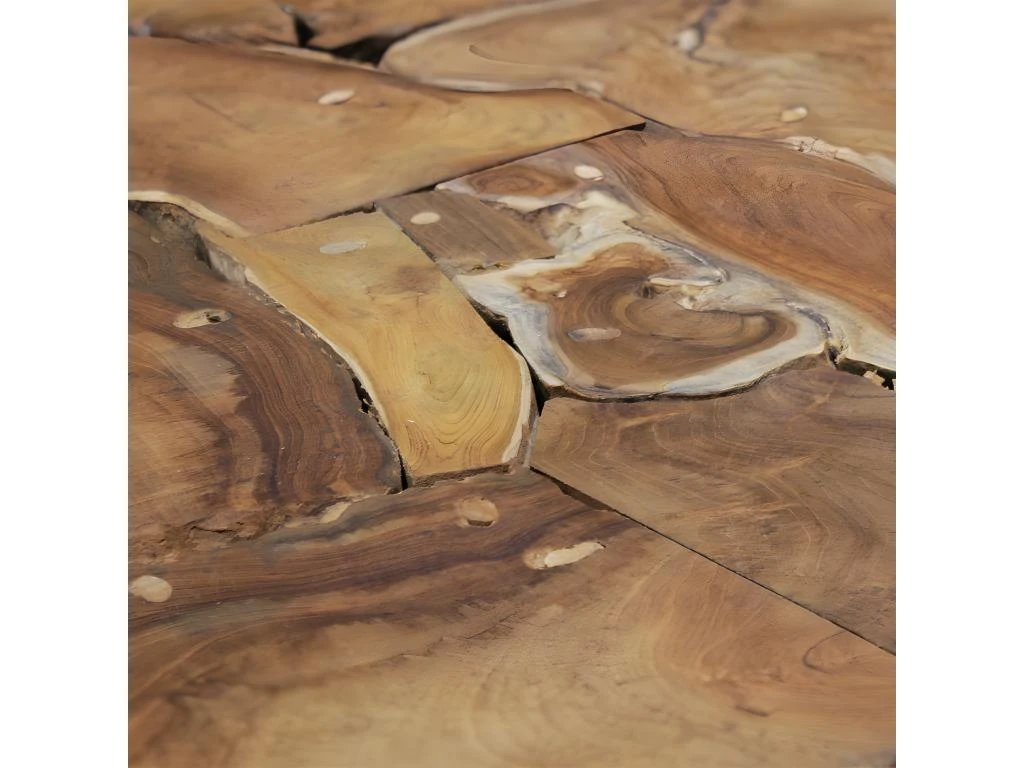 Table Basse Carrée L.100 Cm Avec Assemblage De Bois De Teck - TEKKU 6 Table Basse Carrée L.100 Cm Avec Assemblage De Bois De Teck - TEKKU – Image 4