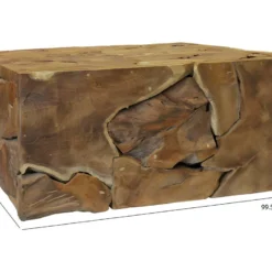 Table Basse Carrée L.100 Cm Avec Assemblage De Bois De Teck - TEKKU 11 Table Basse Carrée L.100 Cm Avec Assemblage De Bois De Teck - TEKKU -Pas Cher Mobiliora Magasin table basse 22448751