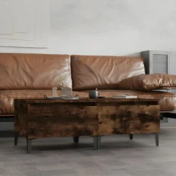 Tables D'appoint 2 Pcs Chêne Fumé 50x46x35 Cm Bois Ingénierie