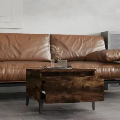 Tables D'appoint 2 Pcs Chêne Fumé 50x46x35 Cm Bois Ingénierie -Pas Cher Mobiliora Magasin table basse 22639789