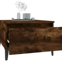 Tables D'appoint 2 Pcs Chêne Fumé 50x46x35 Cm Bois Ingénierie -Pas Cher Mobiliora Magasin table basse 22639795