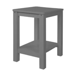 Table D'appoint Table De Chevet Moderne Et Intemporelle En Bois Gris Hauteur 74 Cm MOC06018