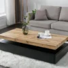 Table Basse Avec 2 Tiroirs En MDF - Noir Et Naturel Clair - FELIX 2 Table Basse Avec 2 Tiroirs En MDF - Noir Et Naturel Clair - FELIX -Pas Cher Mobiliora Magasin table basse 22768695