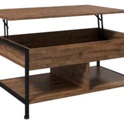 Table Basse Relevable - étagère Inférieure, Coffre De Rangement - Dim. 100L X 80l X 60H Cm - Aspect Bois Rustique Noir 8 Table Basse Relevable - étagère Inférieure, Coffre De Rangement - Dim. 100L X 80l X 60H Cm - Aspect Bois Rustique Noir -Pas Cher Mobiliora Magasin table basse 22963091