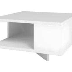 Table Basse Rectangle Pieds Métal Blanche 52 Cm -Pas Cher Mobiliora Magasin table basse 22969385