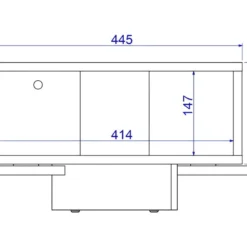 Table Basse Rectangle Pieds Métal Blanche 52 Cm -Pas Cher Mobiliora Magasin table basse 22969387