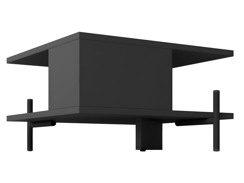 Table Basse Rectangle Pieds Métal Noire 52 Cm 5 Table Basse Rectangle Pieds Métal Noire 52 Cm – Image 3