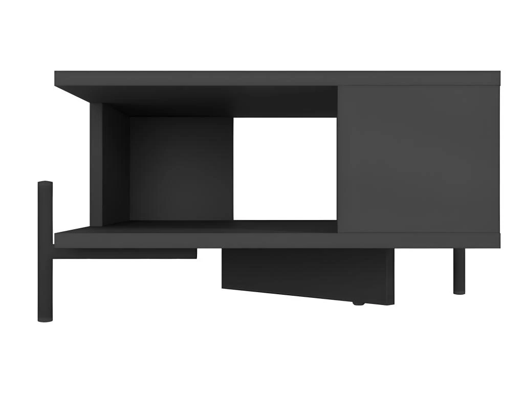 Table Basse Rectangle Pieds Métal Noire 52 Cm 6 Table Basse Rectangle Pieds Métal Noire 52 Cm – Image 4