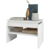 Table Basse Rectangle 2 Niches Blanche 54 Cm 2 Table Basse Rectangle 2 Niches Blanche 54 Cm -Pas Cher Mobiliora Magasin table basse 22969409