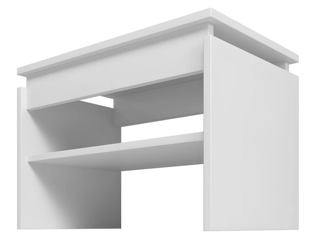 Table Basse Rectangle 2 Niches Blanche 54 Cm 5 Table Basse Rectangle 2 Niches Blanche 54 Cm – Image 3