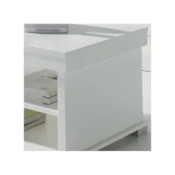 Table Basse Blanche Relevable 2 Tiroirs - ESSA -Pas Cher Mobiliora Magasin table basse 22993637