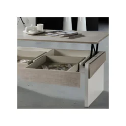 Table Basse Relevable Chêne Clair - BERLIOSE -Pas Cher Mobiliora Magasin table basse 22993651