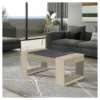 Table Basse Relevable Chêne Beige/Marbre Gris - PLAMOR -Pas Cher Mobiliora Magasin table basse 22993771