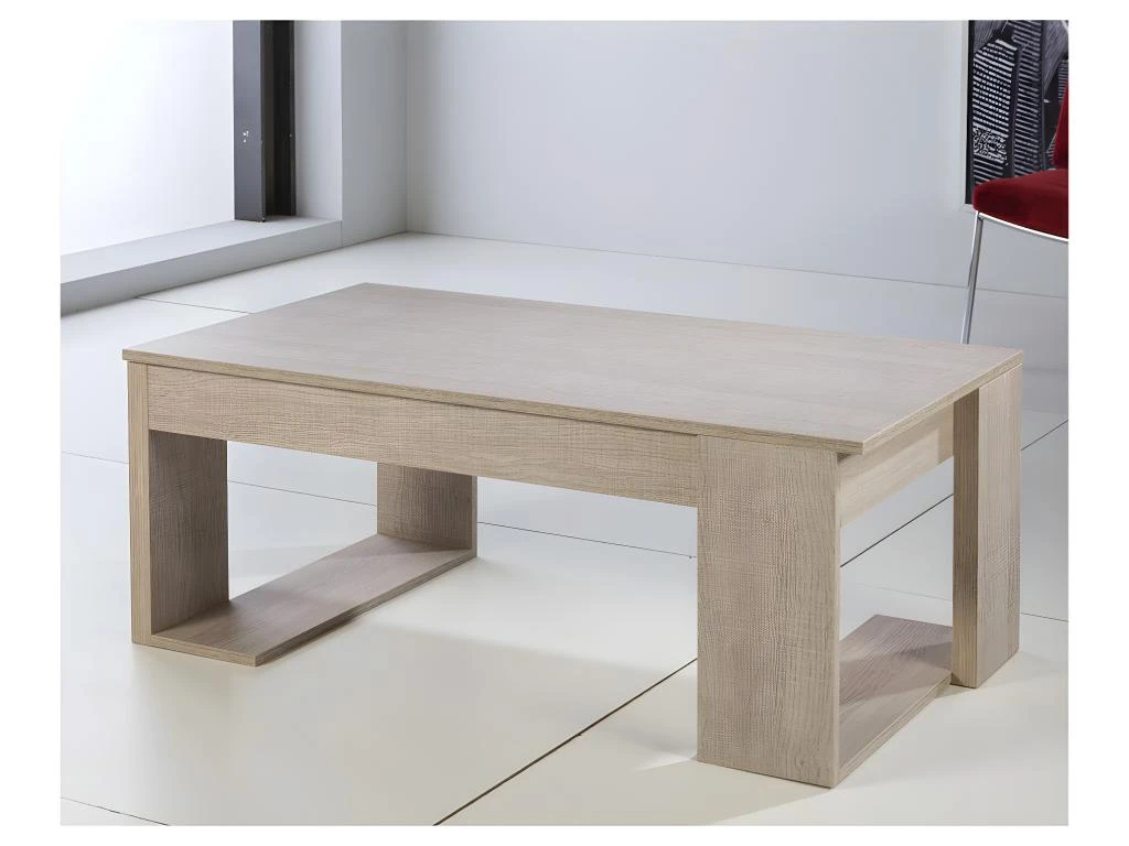 Table Basse Relevable Chêne Clair - GUIZMO 4 Table Basse Relevable Chêne Clair - GUIZMO – Image 2