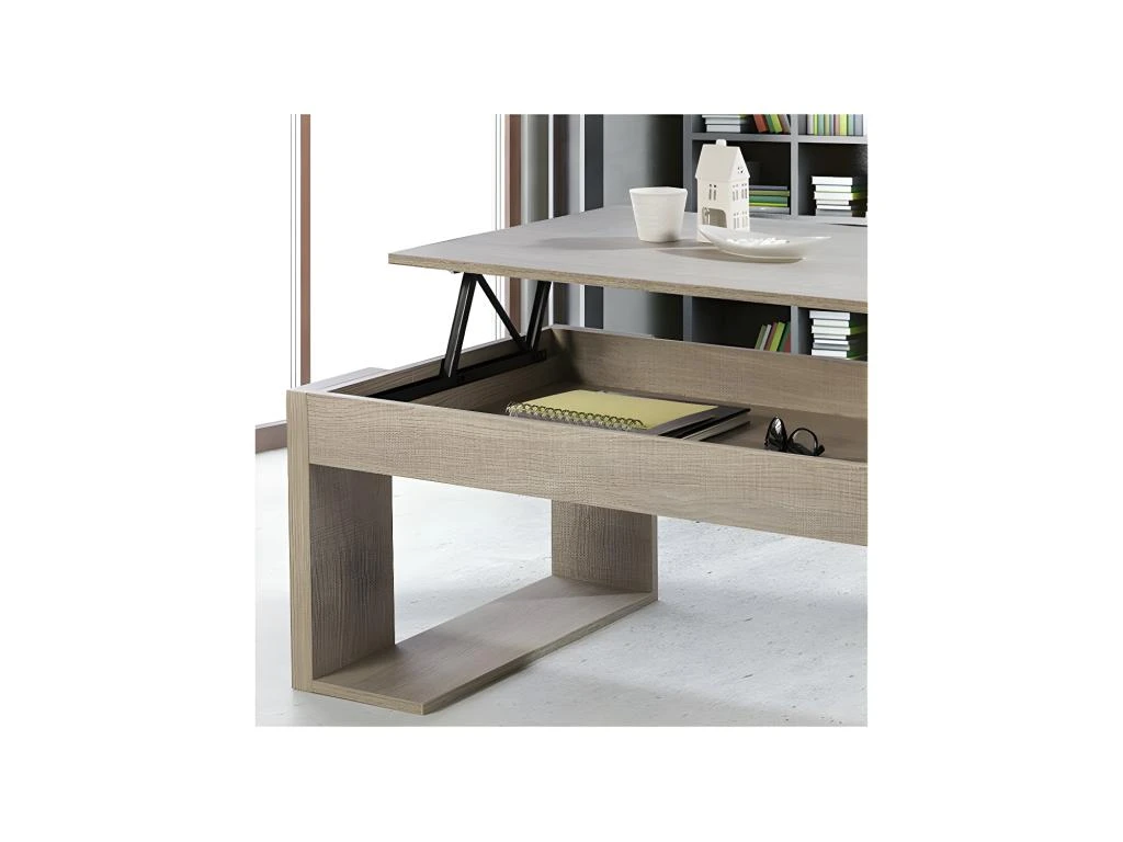 Table Basse Relevable Chêne Clair - GUIZMO 6 Table Basse Relevable Chêne Clair - GUIZMO – Image 4