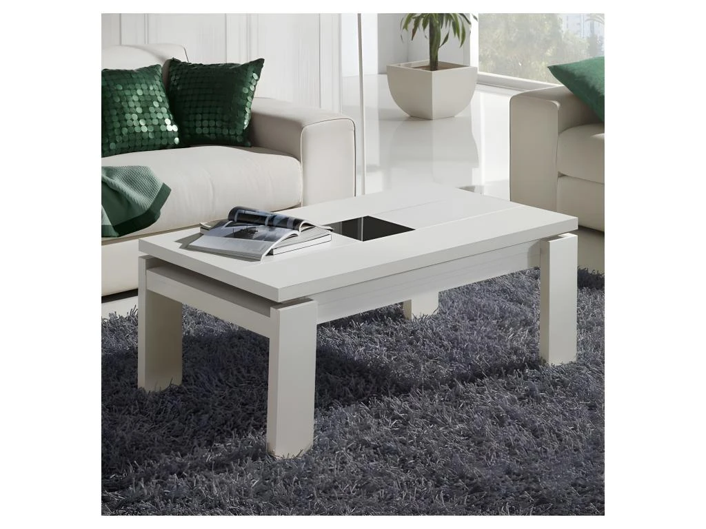 Table Basse Blanche Relevable - DILIA 3 Table Basse Blanche Relevable - DILIA