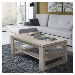 Table Basse Chêne Clair Relevable - REENA