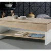 Table Basse Relevable Chêne Blond/Bois Blanc - BERLIOSE