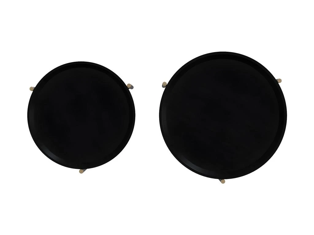 Tables D'appoints Rondes Noires Carter 6 Tables D'appoints Rondes Noires Carter – Image 4