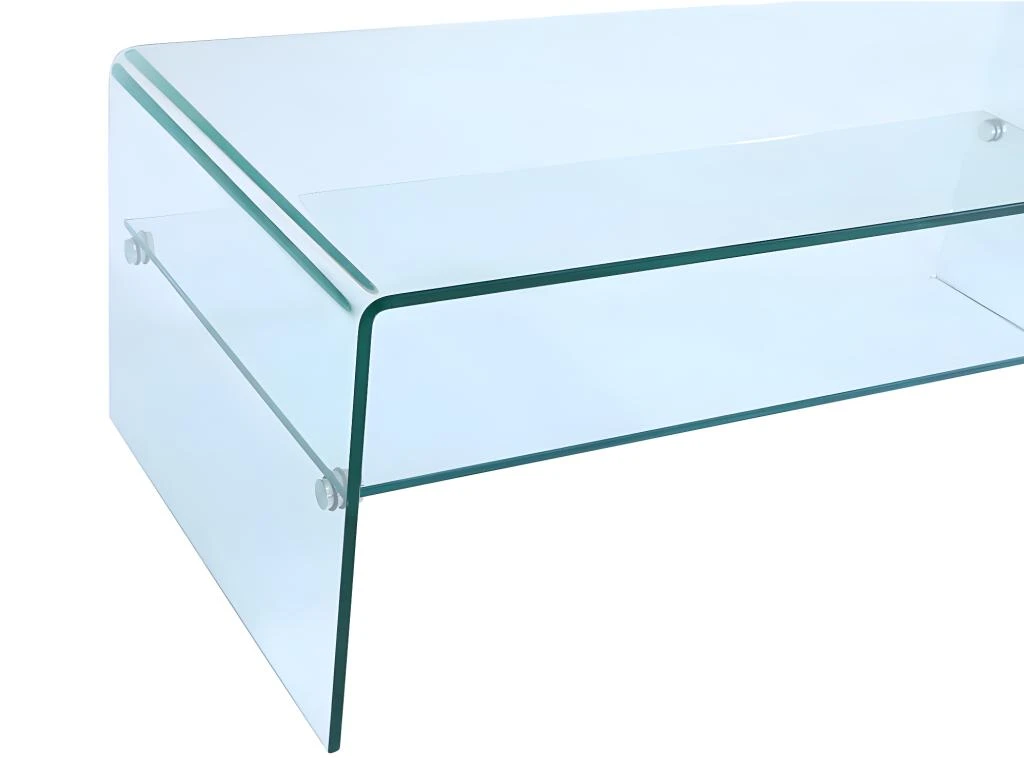 Table Basse STILEOS - Double Plateau - Verre Trempé 7 Table Basse STILEOS - Double Plateau - Verre Trempé – Image 5