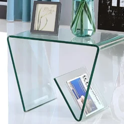 Table D'appoint ZENIA - Verre Trempé Courbé