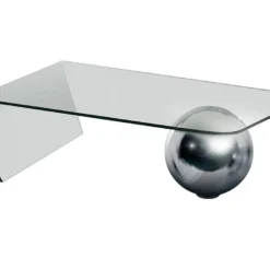 Table Basse MUNDO - Verre Trempé Et Acier -Pas Cher Mobiliora Magasin table basse 268333
