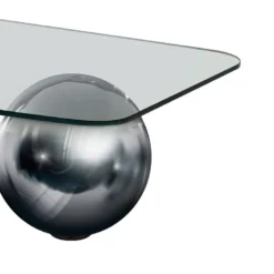 Table Basse MUNDO - Verre Trempé Et Acier -Pas Cher Mobiliora Magasin table basse 268335