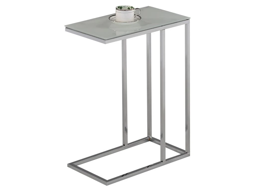 Table D'appoint NELIO - Verre Trempé Et Métal Chromé - Argenté 3 Table D'appoint NELIO - Verre Trempé Et Métal Chromé - Argenté