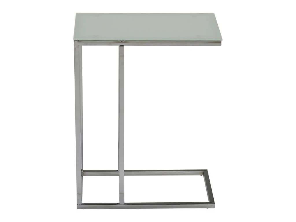Table D'appoint NELIO - Verre Trempé Et Métal Chromé - Argenté 6 Table D'appoint NELIO - Verre Trempé Et Métal Chromé - Argenté – Image 4