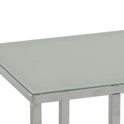 Table D'appoint NELIO - Verre Trempé Et Métal Chromé - Argenté 11 Table D'appoint NELIO - Verre Trempé Et Métal Chromé - Argenté -Pas Cher Mobiliora Magasin table basse 299115