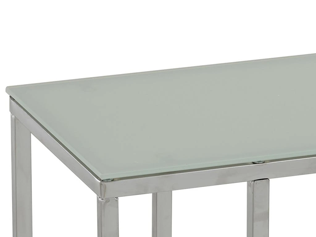 Table D'appoint NELIO - Verre Trempé Et Métal Chromé - Argenté 7 Table D'appoint NELIO - Verre Trempé Et Métal Chromé - Argenté – Image 5