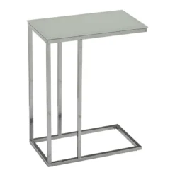 Table D'appoint NELIO - Verre Trempé Et Métal Chromé - Argenté 9 Table D'appoint NELIO - Verre Trempé Et Métal Chromé - Argenté -Pas Cher Mobiliora Magasin table basse 299117