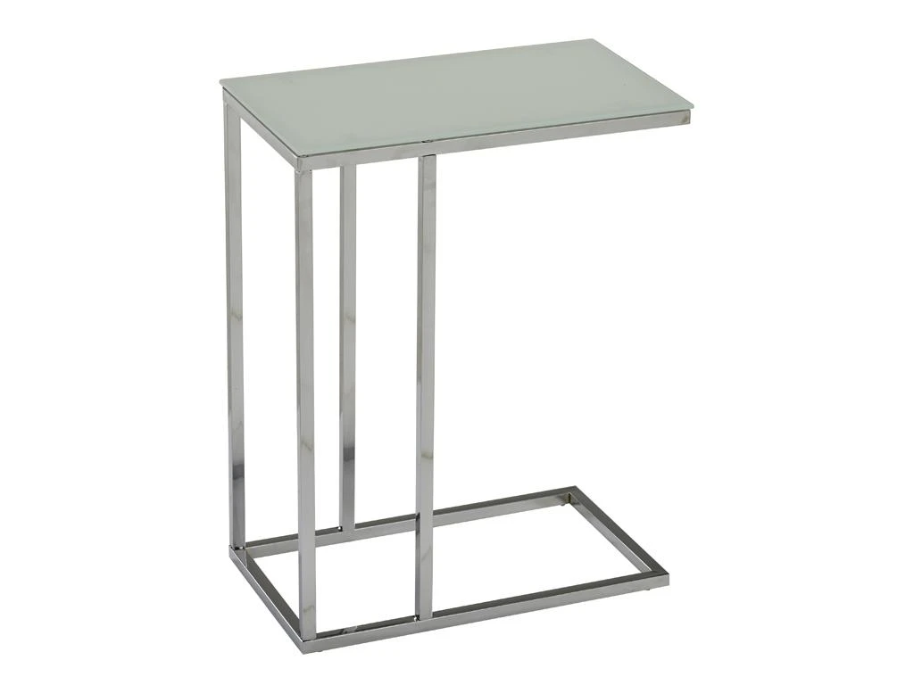 Table D'appoint NELIO - Verre Trempé Et Métal Chromé - Argenté 5 Table D'appoint NELIO - Verre Trempé Et Métal Chromé - Argenté – Image 3
