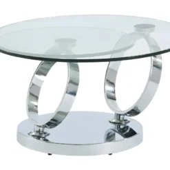 Table Basse Avec Plateaux Pivotants - Verre Trempé Et Métal - JOLINE 16 Table Basse Avec Plateaux Pivotants - Verre Trempé Et Métal - JOLINE -Pas Cher Mobiliora Magasin table basse 302597