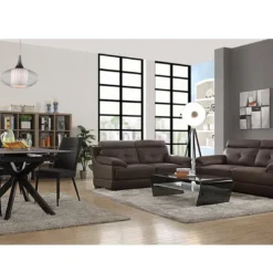 Table Basse - Verre Trempé Noir - Tablette Blanche Laquée - KELLY -Pas Cher Mobiliora Magasin table basse 305857