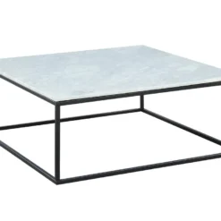 Table Basse Design ARETHA De Pascal MORABITO - Marbre Et Métal - Blanc Et Noir -Pas Cher Mobiliora Magasin table basse 309981