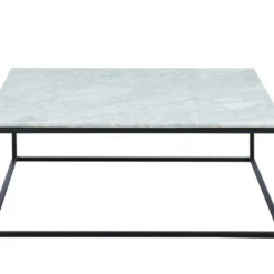 Table Basse Design ARETHA De Pascal MORABITO - Marbre Et Métal - Blanc Et Noir -Pas Cher Mobiliora Magasin table basse 309983