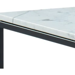 Table Basse Design ARETHA De Pascal MORABITO - Marbre Et Métal - Blanc Et Noir -Pas Cher Mobiliora Magasin table basse 309985