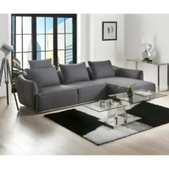 Table Basse Avec Plateaux Pivotants OYRUS - Verre Trempé & Métal -Pas Cher Mobiliora Magasin table basse 338069