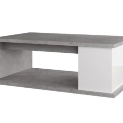 Table Basse ALDANA - Plateau Relevable - Bois & MDF - Béton Et Blanc 12 Table Basse ALDANA - Plateau Relevable - Bois & MDF - Béton Et Blanc -Pas Cher Mobiliora Magasin table basse 354003