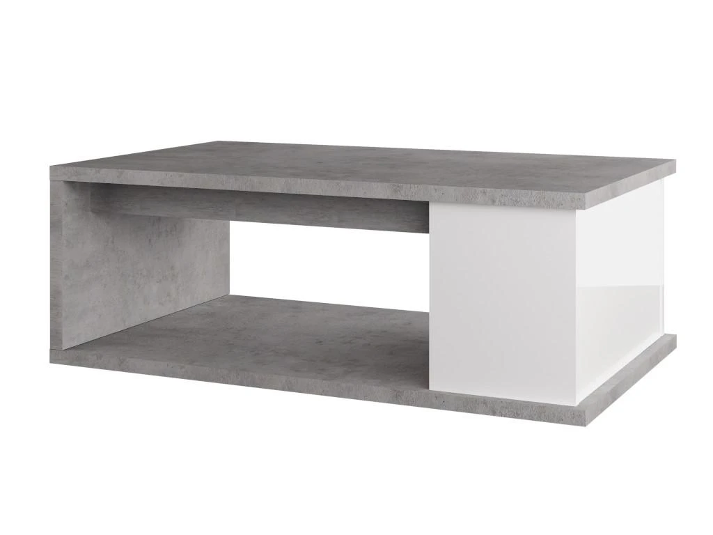 Table Basse ALDANA - Plateau Relevable - Bois & MDF - Béton Et Blanc 6 Table Basse ALDANA - Plateau Relevable - Bois & MDF - Béton Et Blanc – Image 4