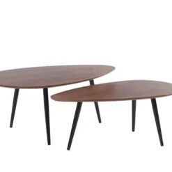 Tables Basses Gigognes MILENA - MDF & Métal - Coloris Noyer 11 Tables Basses Gigognes MILENA - MDF & Métal - Coloris Noyer -Pas Cher Mobiliora Magasin table basse 361157