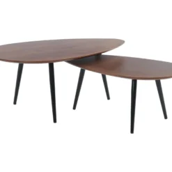 Tables Basses Gigognes MILENA - MDF & Métal - Coloris Noyer 10 Tables Basses Gigognes MILENA - MDF & Métal - Coloris Noyer -Pas Cher Mobiliora Magasin table basse 361159