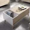 Table Basse Relevable KOLYMA - 1 Niche - Coloris : Chêne & Blanc 2 Table Basse Relevable KOLYMA - 1 Niche - Coloris : Chêne & Blanc -Pas Cher Mobiliora Magasin table basse 370103