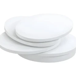 Table Basse Pivotante Ovale CIRCUS - MDF Laqué - Blanc -Pas Cher Mobiliora Magasin table basse 379249