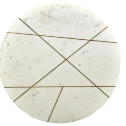 Table Basse ORNEA - Marbre Blanc Et Métal Doré -Pas Cher Mobiliora Magasin table basse 387443