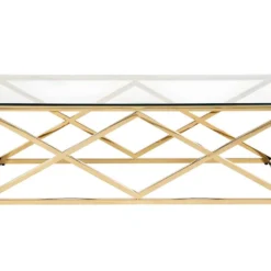 Table Basse CHARLOTTE De Pascal MORABITO - Verre Trempé Et Acier - Doré 8 Table Basse CHARLOTTE De Pascal MORABITO - Verre Trempé Et Acier - Doré -Pas Cher Mobiliora Magasin table basse 389573