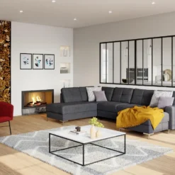 Table Basse Design ARETHA De Pascal MORABITO - Marbre Et Métal - Blanc Et Noir -Pas Cher Mobiliora Magasin table basse 406649