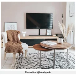 Tables Basses Gigognes QUETZAL - Bois De Manguier & Métal -Pas Cher Mobiliora Magasin table basse 413623