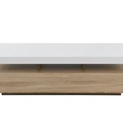 Table Basse Avec 2 Tiroirs En MDF - Naturel Clair Et Blanc - FELIX -Pas Cher Mobiliora Magasin table basse 414871